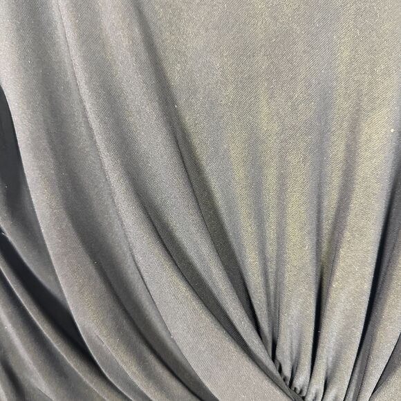 Lauren Ralph Lauren Black Fitted Cinched Ruched Cocktail Dress Size 16 - Picture 6 of 6